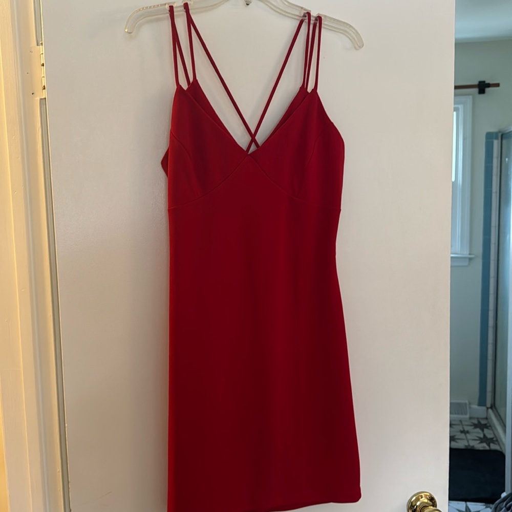 Strappy Red Mini Dress